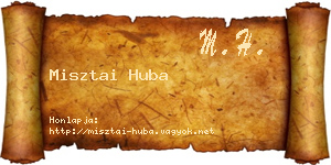 Misztai Huba névjegykártya